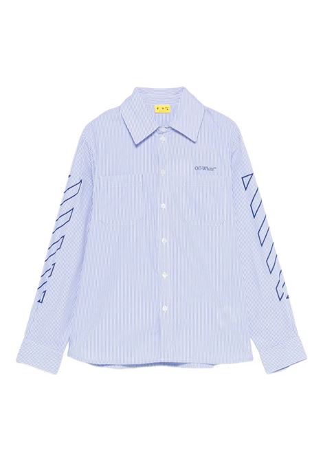 Camicia con logo OFF WHITE KIDS | OBGA00AF25FAB0024045